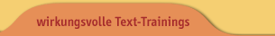 wirkungsvolle Textrainings